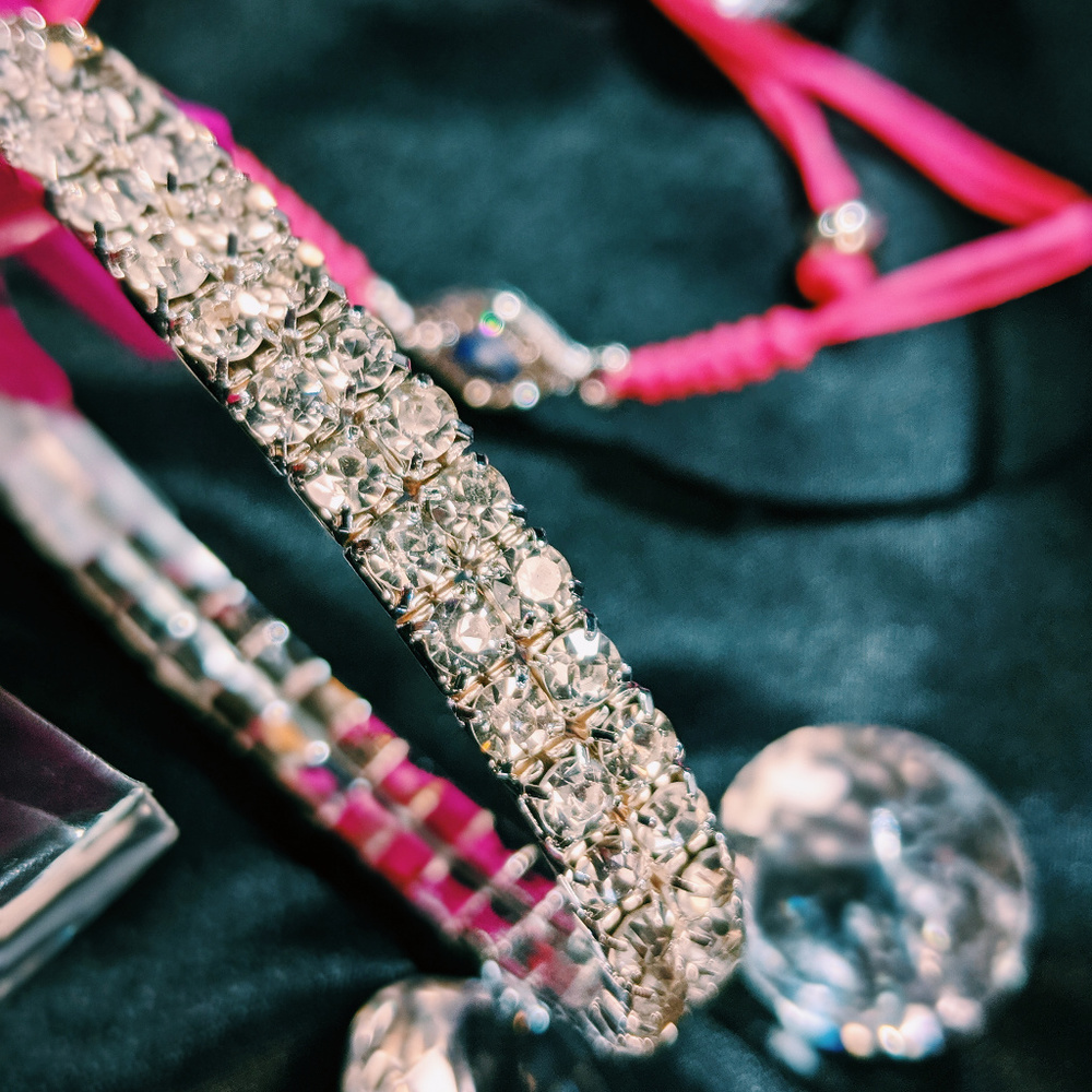 Iced Out Rhinestone Stretch Bracelet Evil Eye